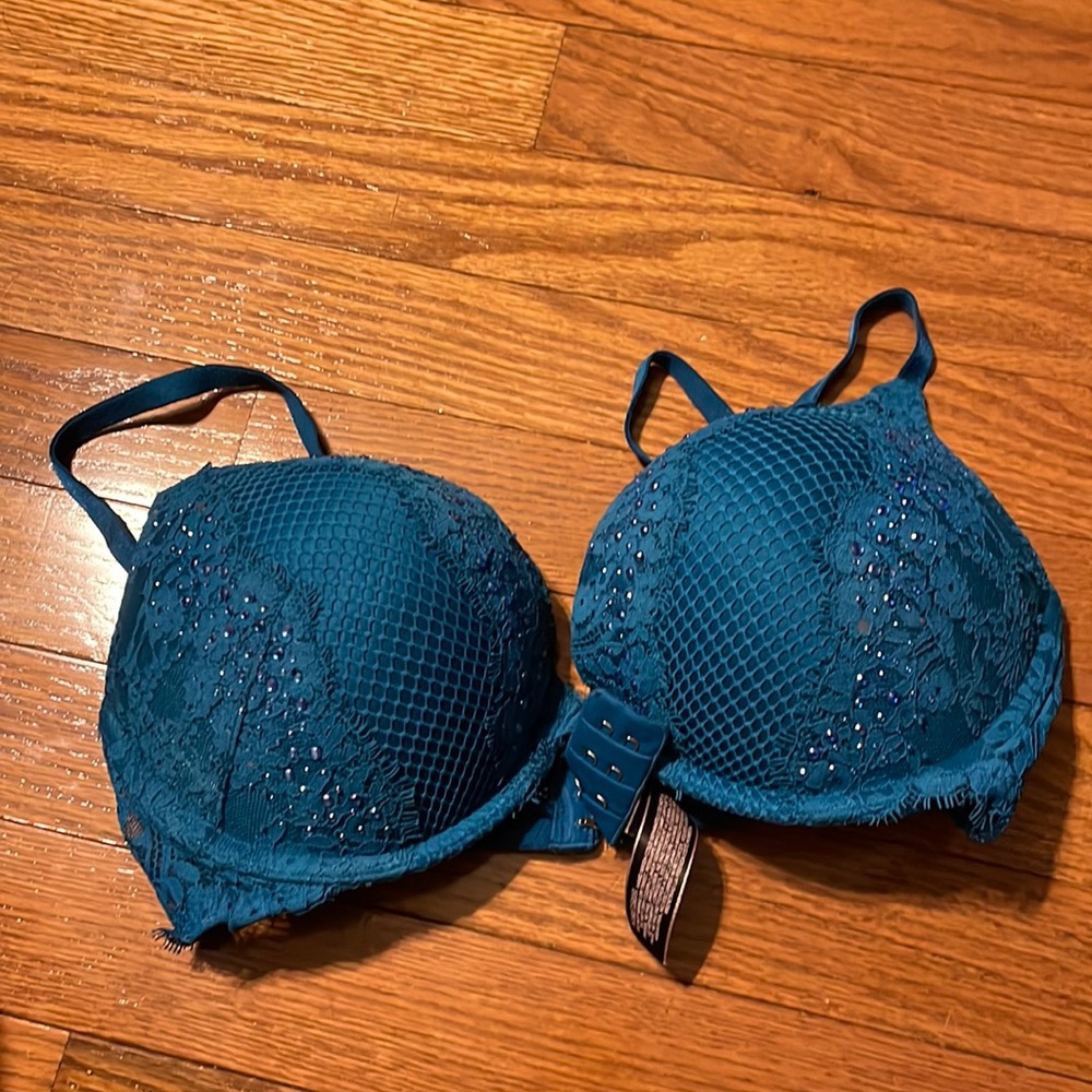Teal Sparkly Bra